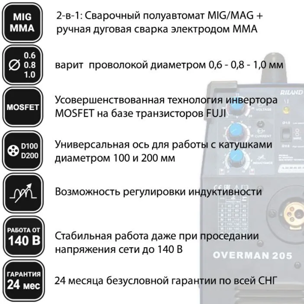 Сварочный инвертор AuroraPRO Overman 205