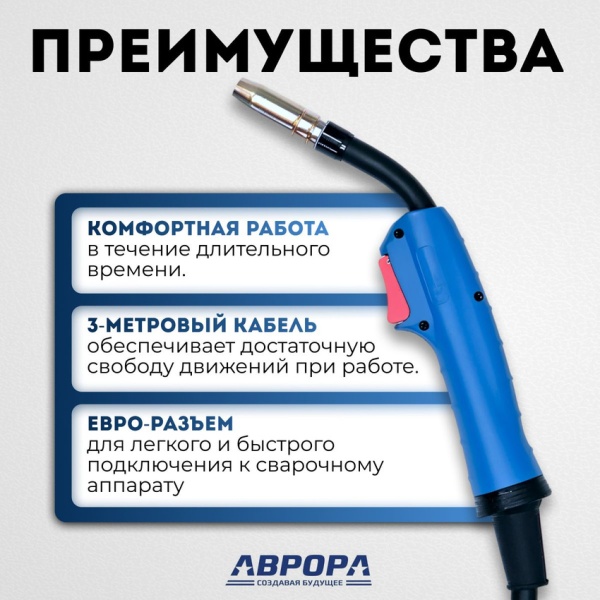 Сварочная горелка Aurora MIG 15 AIR COOL 160A